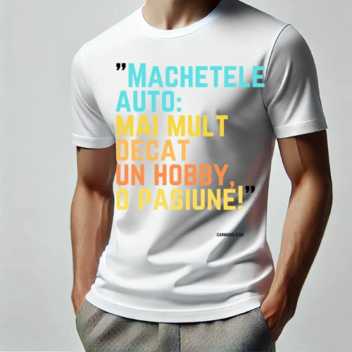 Tricou cu slogan personalizat un hobby, o pasiune - Alb