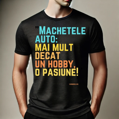 Tricou cu slogan personalizat un hobby, o pasiune - Negru