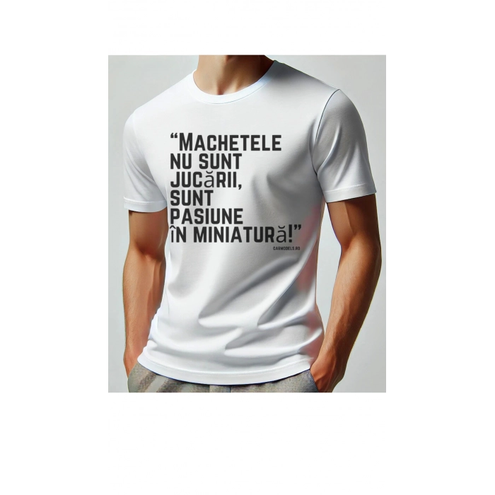 Tricou cu slogan personalizat Machete auto - Alb