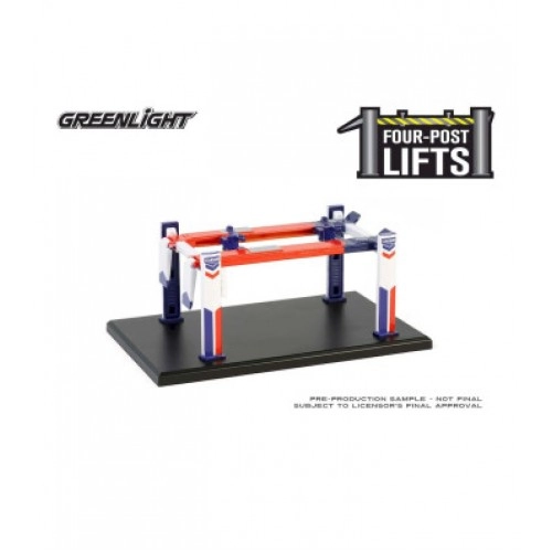 Auto Body Shop - Four-Post Lifts Series 6 - Standard Oil Solid Pack 1:64