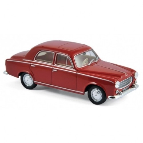 Macheta auto, Peugeot 403 1961 Rosu inchis 1:43  – NOREV
