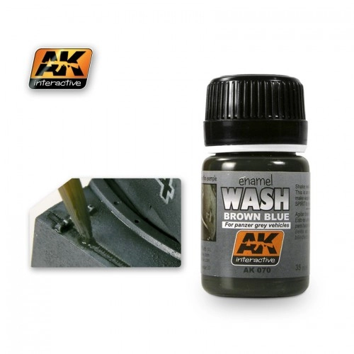 AK070 WASH FOR PANZER GREY VEHICLES  - Weathering Products (35 ml) 