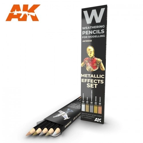 AK10046 WATERCOLOR PENCIL SET METALLICS
