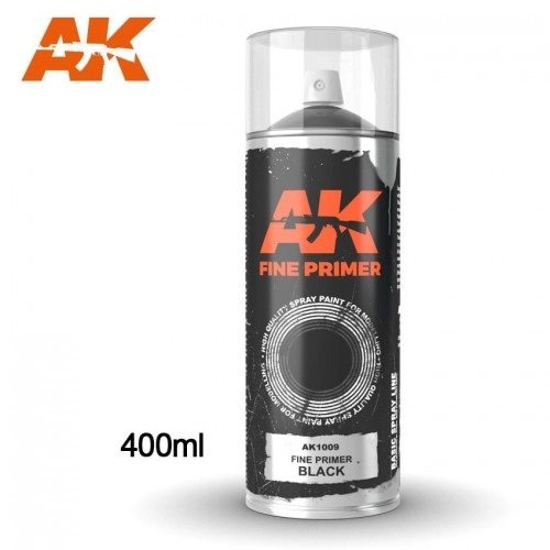 AK1009 Fine Primer Black Spray 400ml 