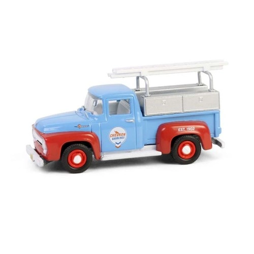 1956 Ford F-100 with Tool Boxes and Ladders Solid Pack - Chevron Special Edition Series 1 1:64