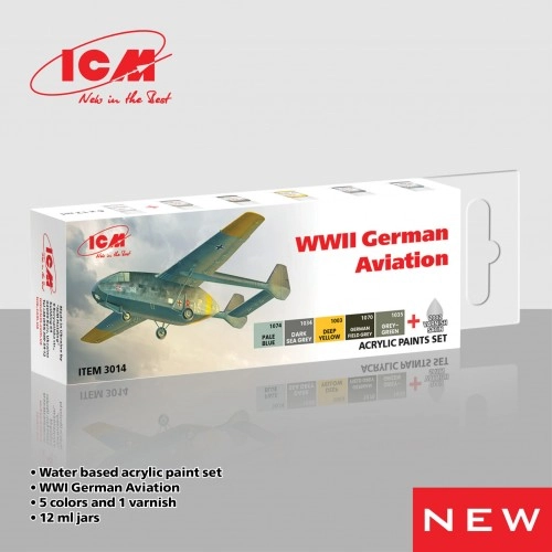 Acrylic Paint Set for German aviation after 1943 (6x 12ml) ÐÐµ
