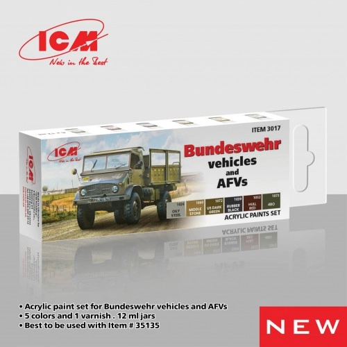Acrylic paint set for Bundeswehr vehicles and AFVs (6x 12ml) ÐÐµ