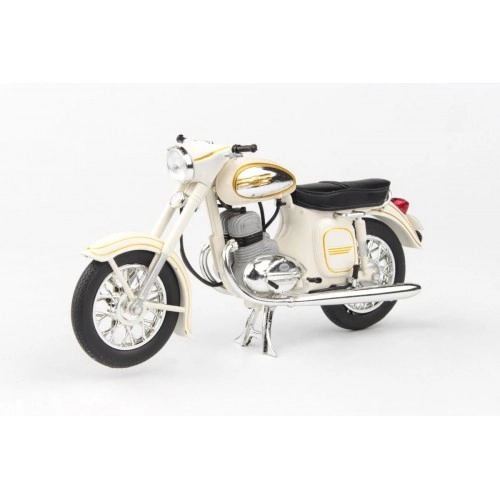 Macheta Moto, Jawa 350 Rocker Automatic (1966) - White 1:18