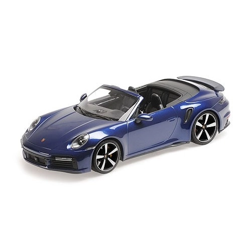 PORSCHE 911 (992) TURBO S CABRIOLET - 2020 - BLUE METALLIC 1:18
