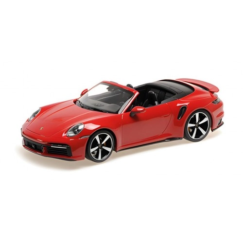 Porsche 911 (992) Turbo S Cabriolet, Red, 2020 1:18