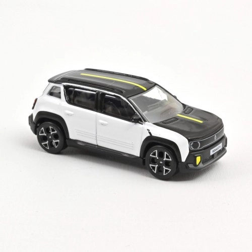 Renault 4 E-Tech Electric 2025 Glacier White and Black 1:64