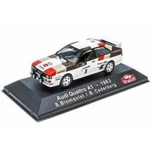 Macheta auto, Audi Quattro A1 - 1983 S. Blomqvist / B. Cederberg - ATLAS Editions Collection 1:43