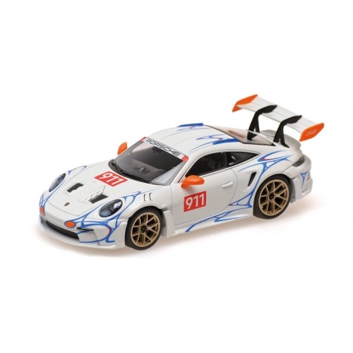 PORSCHE 911 (992) GT3RS - 2023 - WHITE W/ORANGE DECOR 1:43