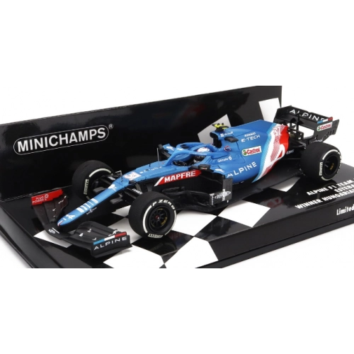 Macheta auto, ALPINE F1 TEAM A521 â€“ ESTEBAN OCON â€“ WINNER HUNGARIAN GP 2021 1:43