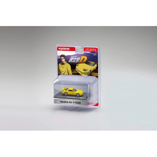 Mazda RX-7 (FD3S), Yellow, 1995 - Initial D (Blister Packaging) (RHD) - Limited Edition 1:64