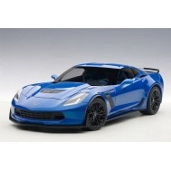Chevrolet Corvette C7 Z06 (laguna blue tintcoat/ black rims) 2014 (composite model/full openings) 1:18