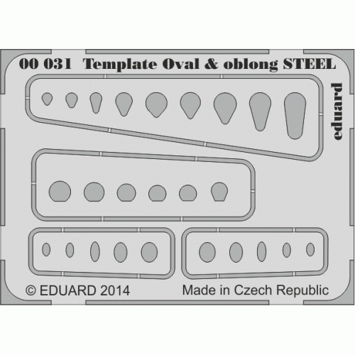 STEEL Template Ovals & Oblongs For 1:32, 1:48, 1:72 & 1:144 Scale Projects ÐÐµ