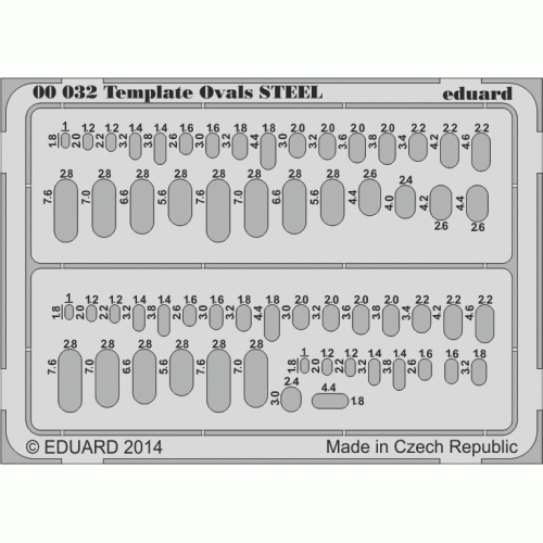 STEEL Template Ovals For 1:32, 1:48, 1:72 & 1:144 Scale Projects ÐÐµ