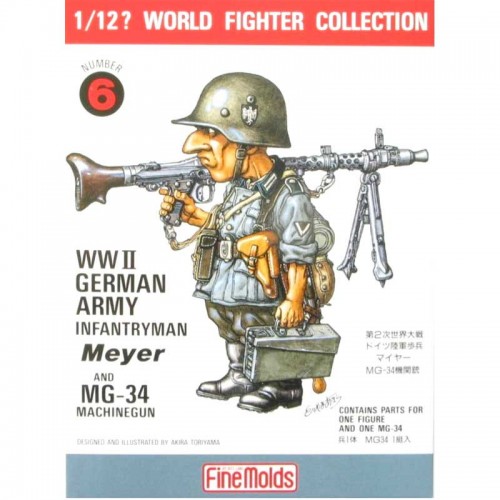1:12 World Fighter Collection German Infantry Man & MG34 1:12
