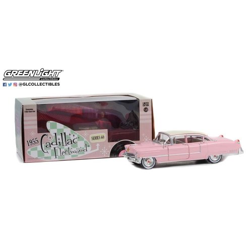 1955 Cadillac Fleetwood Series 60 - Pink with White Roof 1:24