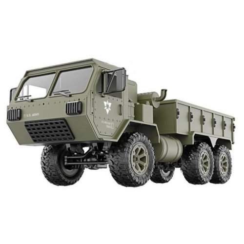 Masina JJRC, Military Truck P801 1:16, 6x6, 2.4GHz cu telecomanda
