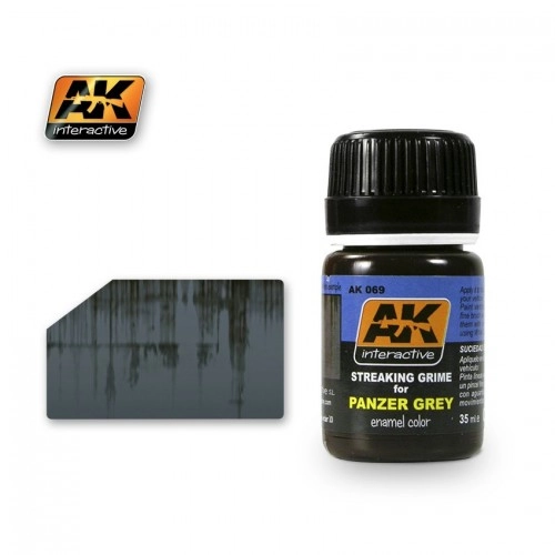 AK069 STREAKING GRIME FOR PANZER GREY VEHICLES  - Weathering Products (35 ml)