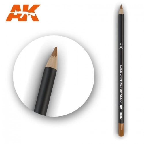 AK10017 Watercolor Pencil Dark Chipping for wood (1 piece )