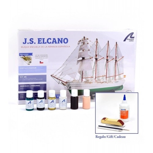 1:250 Gift Pack with Ship Model, Paints And Tools: J.S. Elcano (Esmeralda) - Wooden Model Ship Kit ÐÐµ