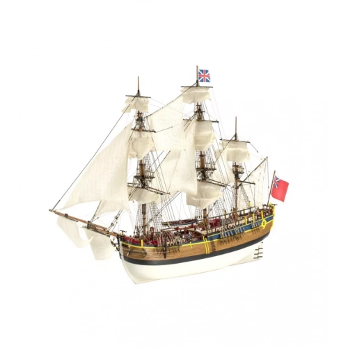1:65 HMS Endeavour (New Model) - Wooden Model Ship Kit