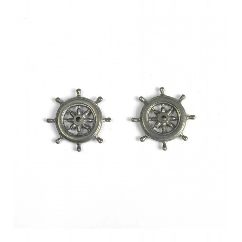 Rudder Wheel 20 mm in Metal for Ship Modeling (2 Units) ÐÐµ