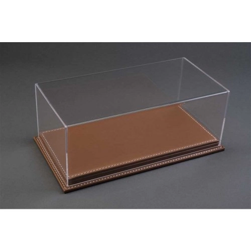 Mulhouse 1:18 Scale Display Case with Brown Leather Base (325x165x118 mm) 1:18