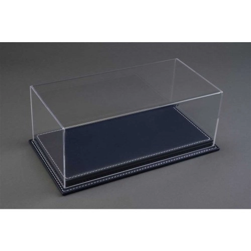 Mulhouse 1:18 Scale Display Case with Dark Blue Leather Base (325x165x118 mm) 1:18