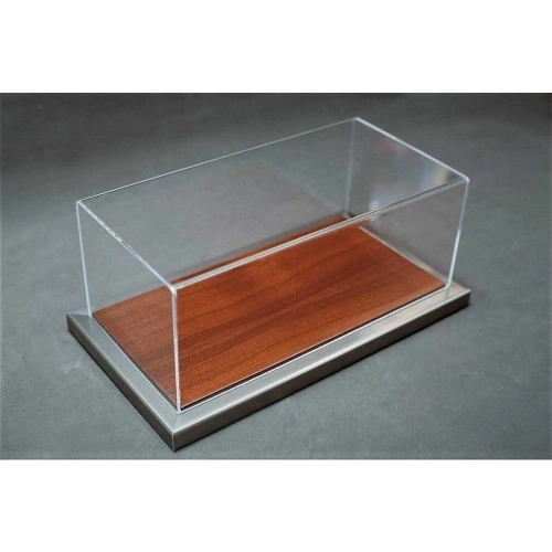 Goodwood 1:18 Scale Acrylic Display Case with Wood and Metal Combo Base (325x165x118 mm) 1:18