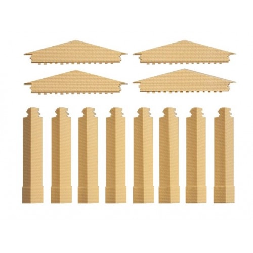 Small gables and short corner pillars, yellow H0 /1:87/