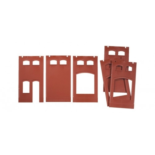 Wall 2410E, walls 2410F and walls 2410H, red H0 /1:87/