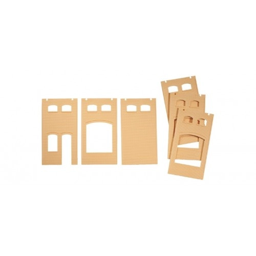 Wall 2410E, walls 2410F and walls 2410H, yellow H0 /1:87/