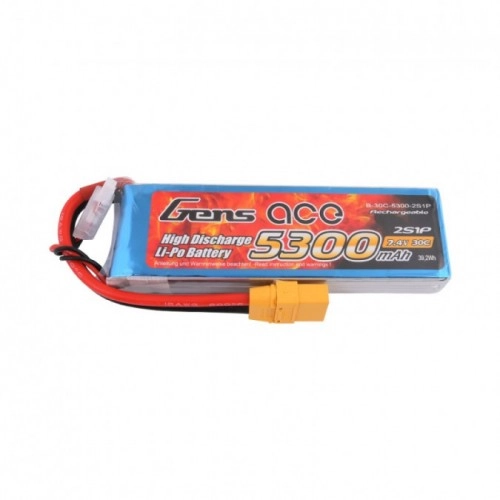 5300mAh 7.4V 30C Gens Ace XT90 