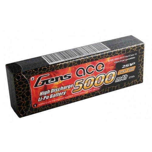 5000mAh 7.4V 50C HardCase Gens Ace 
