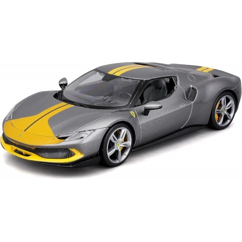 Ferrari 296 GTB Assetto Fiorano, Grey/Yellow, 2022 1:18