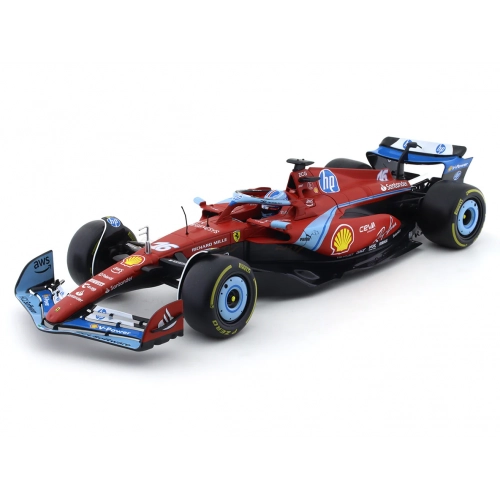 Ferrari SF-24 Team Scuderia Ferrari HP #16 Charles Leclerc 3rd Miami GP Formula 1 2024 with driver figure 1:18
