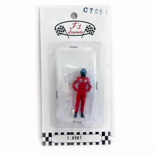 Scale model figure of James Hunt, Hesketh, 1975 1:43