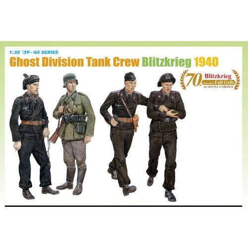 1:35 German the 7th Armored Division Tank Crew, Blitzkrieg 1940 - 4 figures 1:35