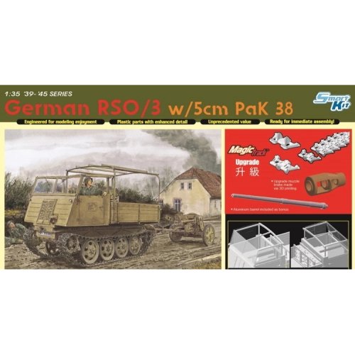 1:35 German Fully Tracked Lightweight Vehicle RSO/03 with Anti-Tank Gun 5cm PaK 38  1:35