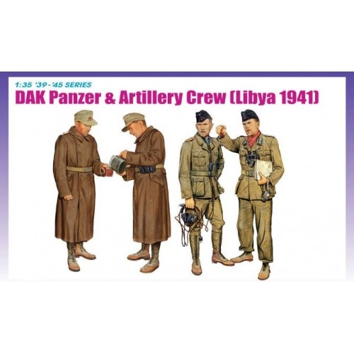 1:35 DAK Panzer and Artillery Crew, Libya 1941 - 4 figures 1:35