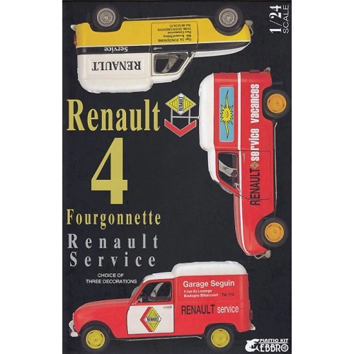1:24 Renault 4 Fourgonnette Renault Service Car - 3 Van Cars 1:24