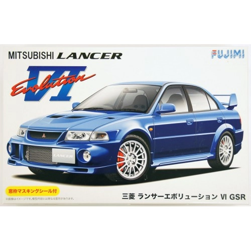 Macheta auto, 1:24 Mitsubishi Lancer Evolution VI GSR w/Window Frame Masking 1:24