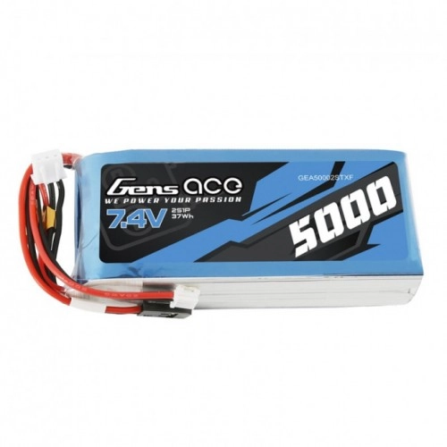 5000mAh 7.4V 1C Gens Ace FUTABA 