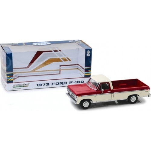 Macheta auto, 1973 Ford F-100 - Red and White Two-Tone 1:18