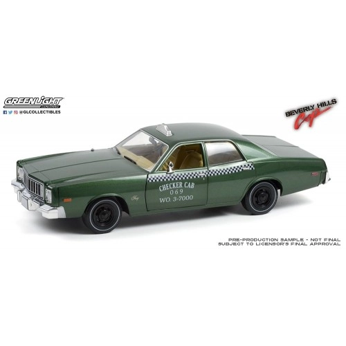Macheta auto, Artisan Collection - Beverly Hills Cop (1984) - 1976 Plymouth Fury Checker Cab 069 WO. 3-7000 1:18