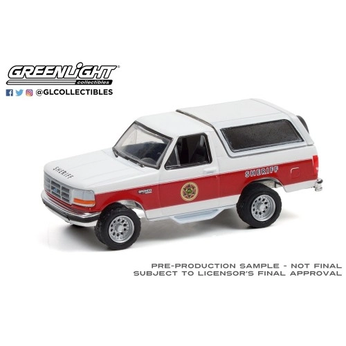 Macheta auto, 1994 Ford Bronco XLT - Absaroka County Sheriffs Department (Hobby Exclusive) 1:64